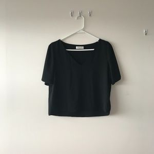 Babaton Black Short Sleeve Blouse